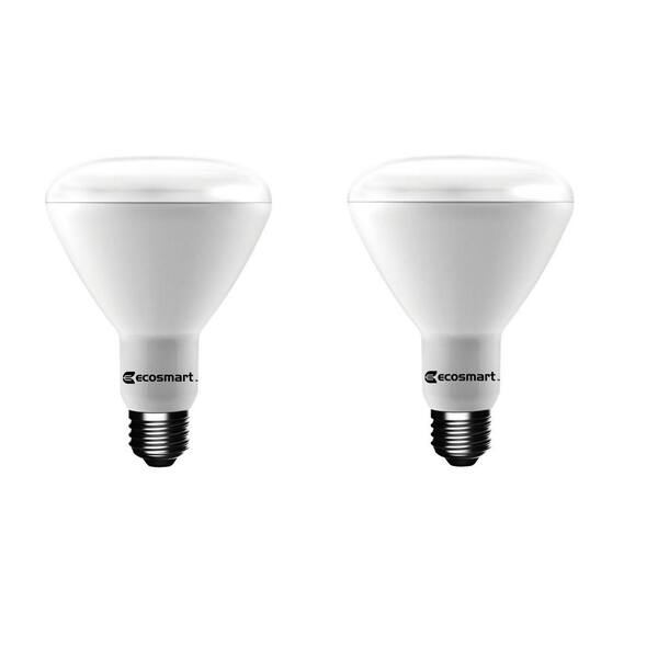 Photo 1 of 75-Watt Equivalent BR30 Dimmable ENERGY STAR LED Light Bulb Bright White (2-Pack)