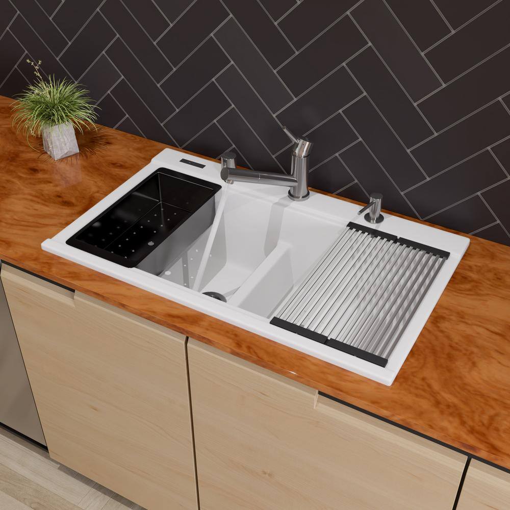 Brushed Stainless Steel Pull-Out Spray Kitchen Faucet