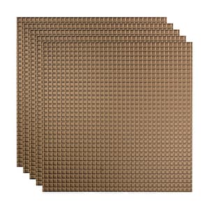 Square Argent Bronze 2 ft. x 2 ft. Lay In Vinyl Ceiling Tile (20 sq. ft.)