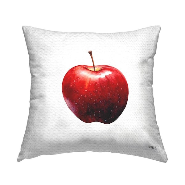 Stupell Industries Lush Red Apple Outdoor Printed Throw Pillow by RB