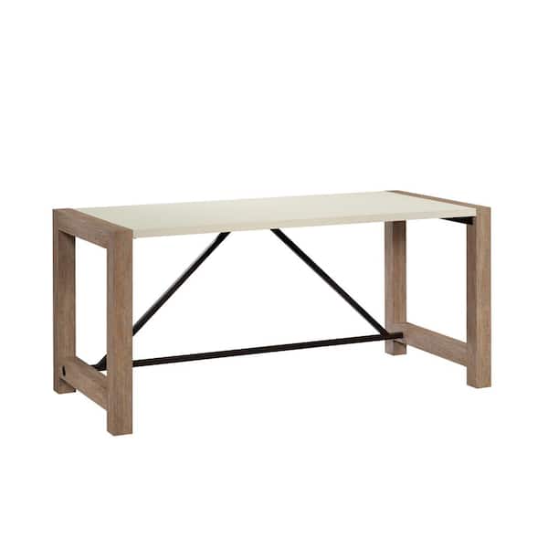 SAUDER Dixon City 65.984 in. Brushed Oak Executive Desk with