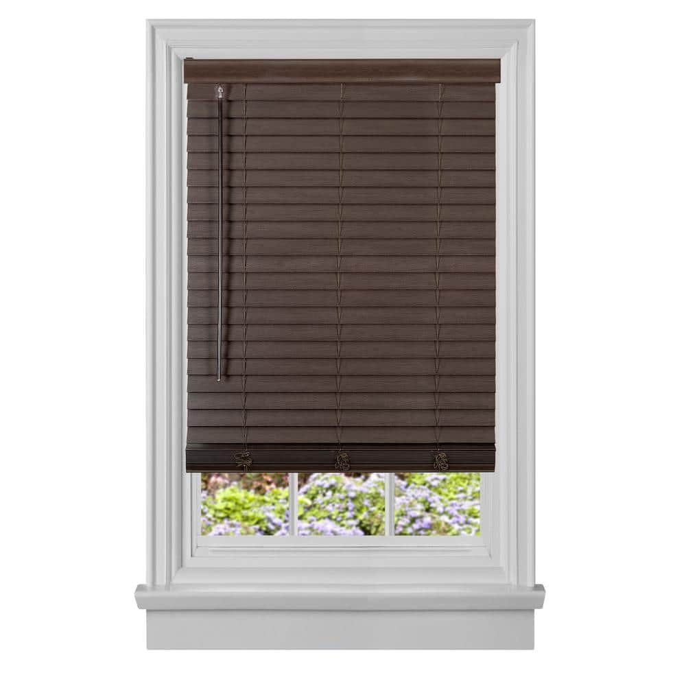 GII Madera Falsa mAHogany Cordless Room Darkening Faux Wood Blind with 2 in. Slats 60 in. W x 64 in. L price history on PriceWatchPro