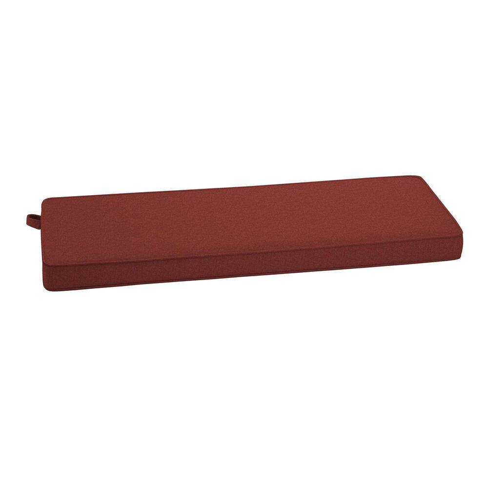Foam Outdoor Double Welted Rectangular Bench Cushion 48 x 18 Made with ProFoam, Chili Pepper Red Woven Solid price history on PriceWatchPro