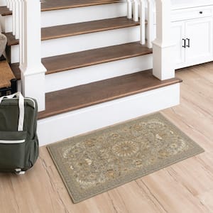 Seville Grey 1 ft. 8 in. x 2 ft. 10 in. Machine Washable Area Rug