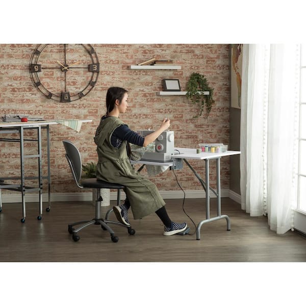 Folding Sewing Table Multipurpose Craft Station w/ Castors