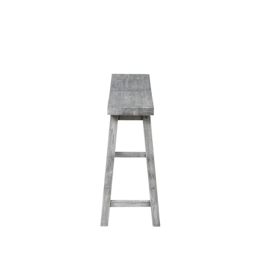 Sonoma 36" Storm Gray Wire-Brush Eco-Friendly Rubberwood Bench
