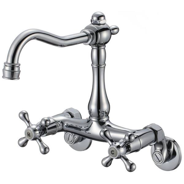 ANZZI Patriarch 2-Handle Standard Kitchen Faucet in Polished Chrome