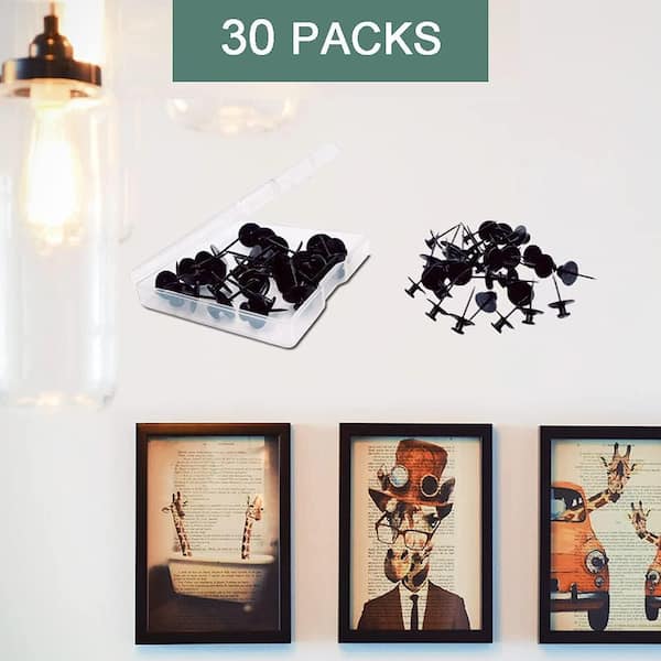 20 Pack Push Pin Hangers - Plant Shape Wall Hooks Holds 20LB For Pictures & Decor