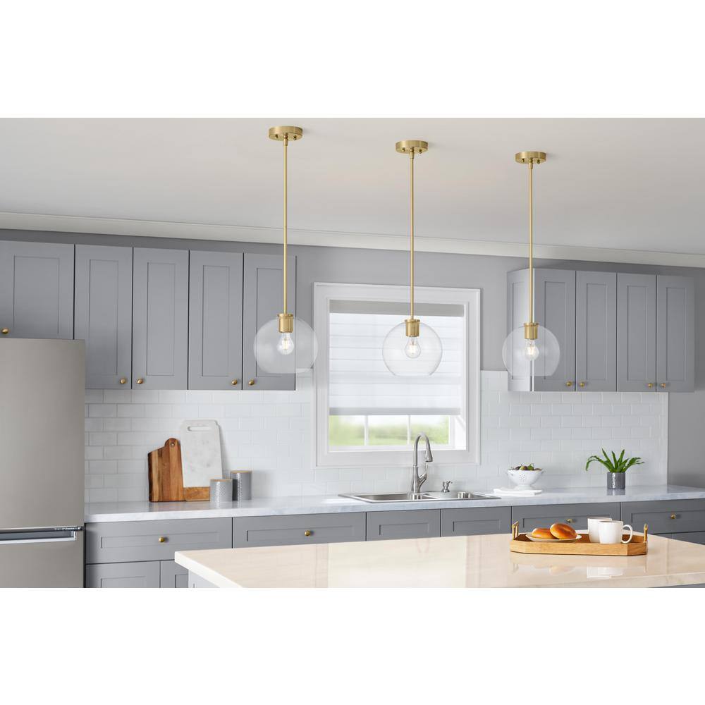 Buy Brushed Gold Pendant Light Kit with Full Metal Rod Online at Lowest