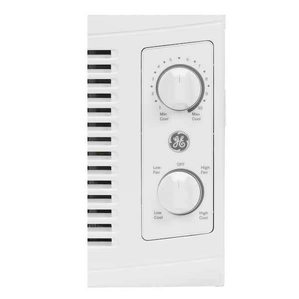 GE 5,000 BTU Window AC Unit For Rooms Up To 150 Sq Ft - Mechanical Controls, Easy Install Kit, White