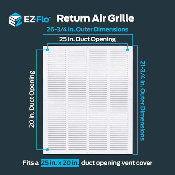 20 in. x 25 in. Steel Return Air Grille