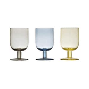 8 oz. Stemmed Multicolor Bubble Wine Glass (Set of 3)