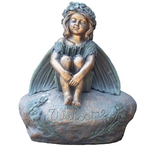 25.5 in. Tall Sitting Fairy Garden Statue Lily