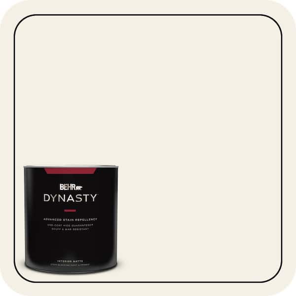 BEHR DYNASTY 1 qt. #GR-W15 Palais White Matte Interior Stain-Blocking Paint & Primer