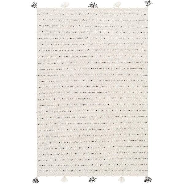 Rosalee Ivory Texture 5 ft. x 8 ft. Indoor/Outdoor Area Rug
