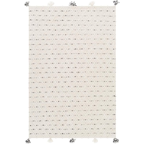 Rosalee Ivory Texture 9 ft. x 12 ft. Indoor/Outdoor Area Rug