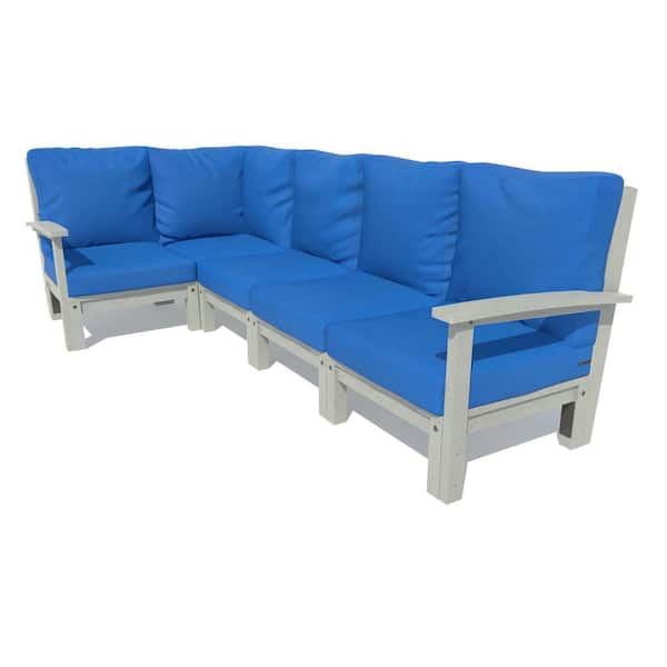 Highwood Bespoke Deep Seating 5-Piece Plastic Outdoor Sectional Set with Cushions