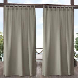 EXCLUSIVE HOME Cabana Cloud Grey Solid Light Filtering Hook-and