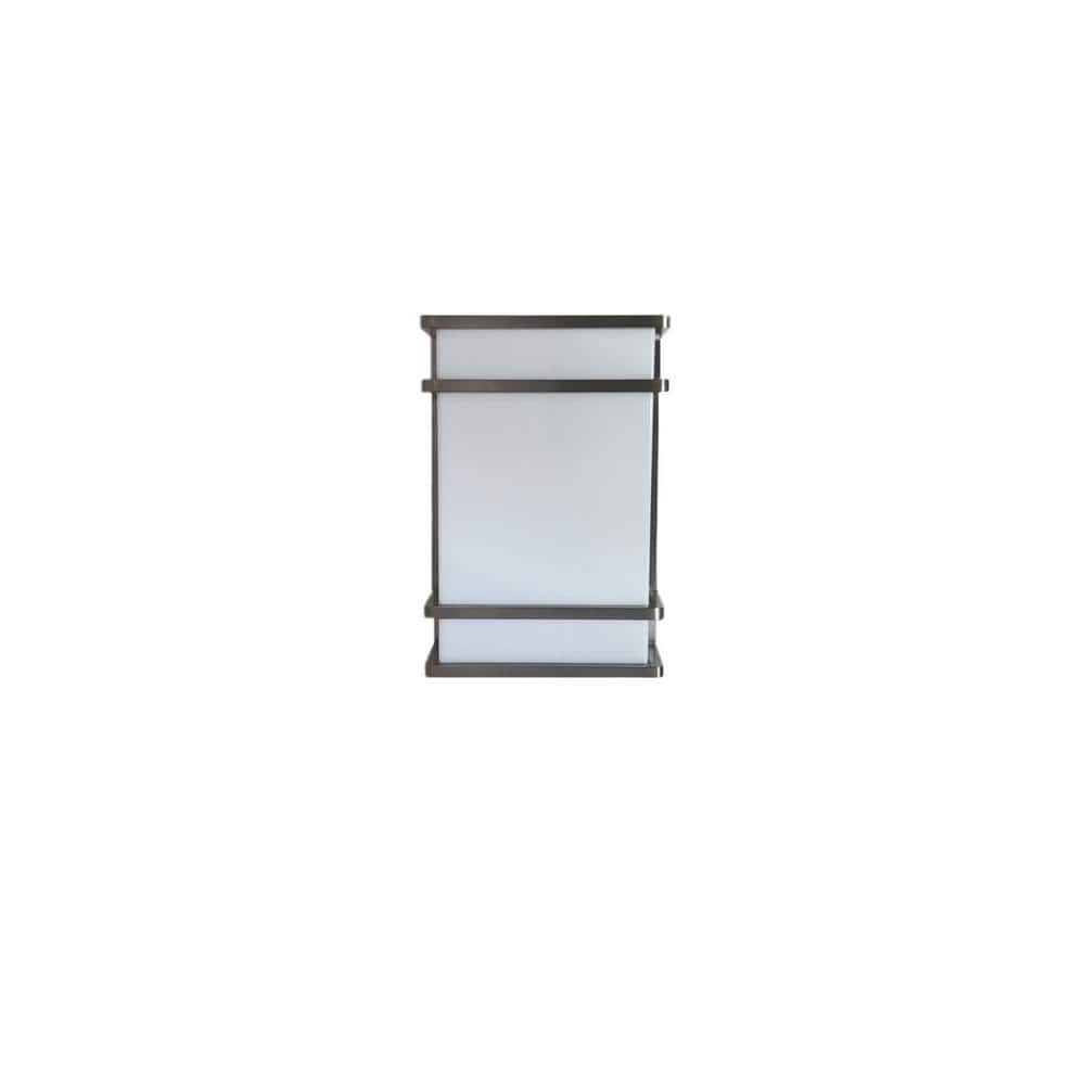 3CCT LED Square 10 in. 1-Light Brushed Nickel Dimmable Wall Sconce