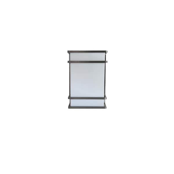 AMAX LIGHTING 3CCT LED Square 10 in. 1-Light Brushed Nickel Dimmable Wall Sconce