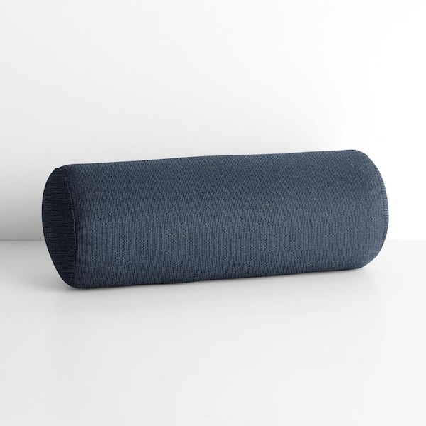SORRA HOME Sunbrella Revive Indigo Rectangle Outdoor Bolster Pillow