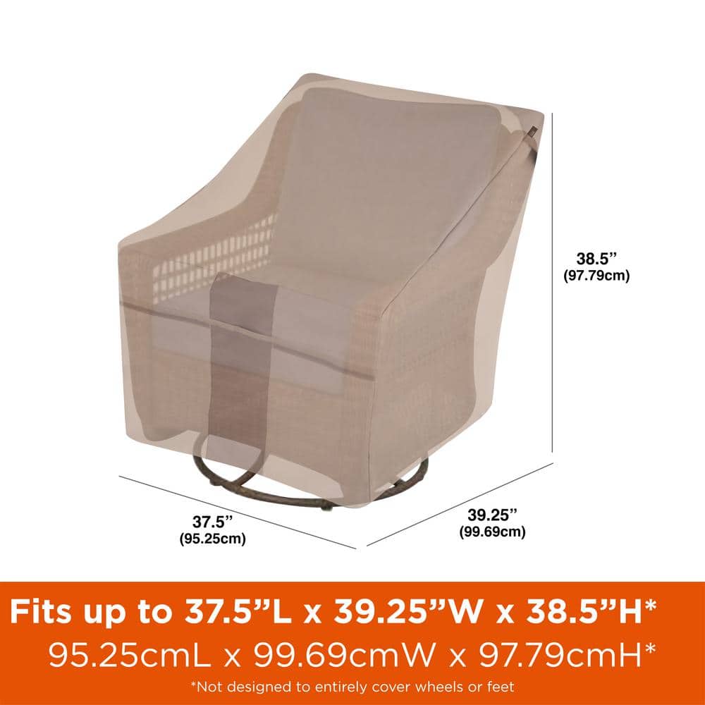 Beige Heavy-Duty Outdoor Swivel Lounge Chair Cover