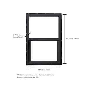 23.5 in. x 35.5 in. Select Series Vinyl Single Hung Black Window with HP2+ Glass