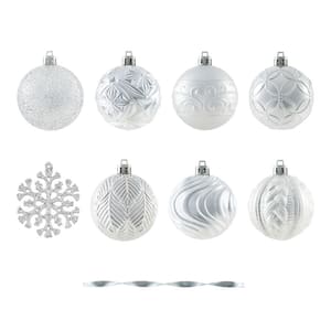 101 Count Silver Shatterproof Ornaments