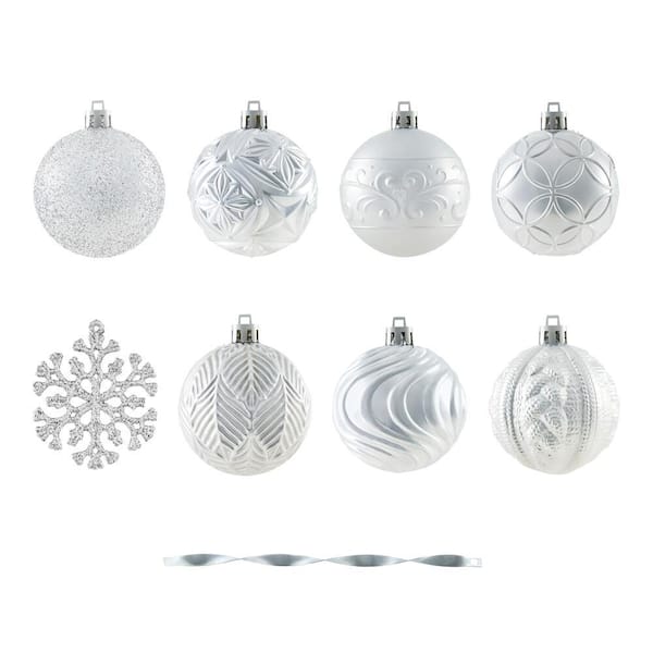 Home Accents Holiday 101 Count Silver Shatterproof Ornaments