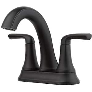 Ladera 4 in. Centerset Double Handle Bathroom Faucet in Matte Black