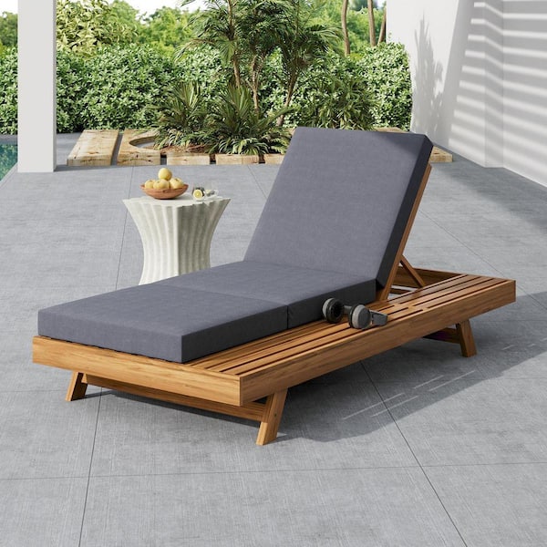 CHRISTOPHER KNIGHT HOME Solid Teak Acacia Wood Outdoor Chaise
