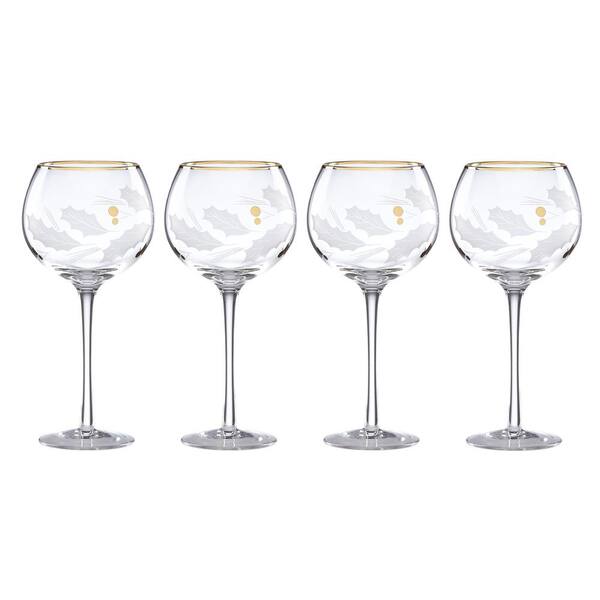 Home Essentials 4pc Wine Glass Set 4 Pc Set Clear