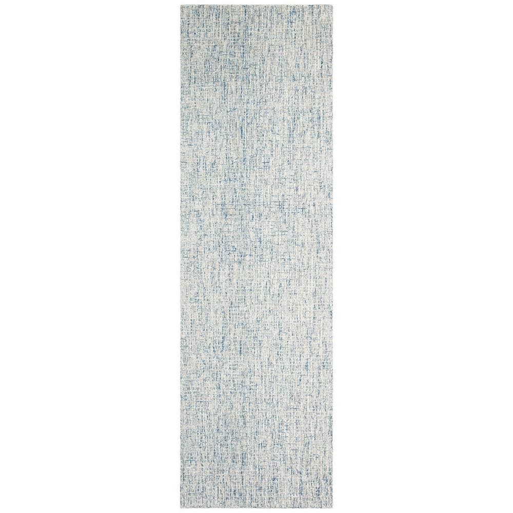 UPC 195058710091 product image for Abstract Ivory/Blue 2 ft. x 18 ft. Geometric Speckled Runner Rug | upcitemdb.com