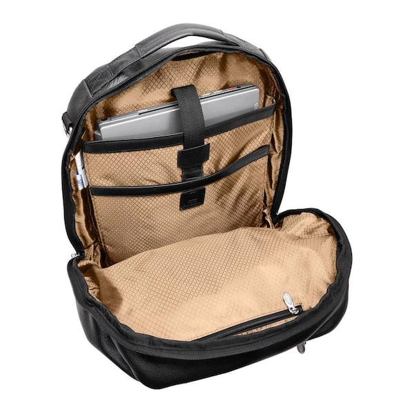 McKlein USA East Side 17" Leather, 2-in-1, Laptop & Tablet, Convertible Travel Backpack & Cross-Body - Black McKlein USA East Side 17" Leather, 2-in-1, Laptop & Tablet, Convertible Travel Backpack & Cross-Body - Black