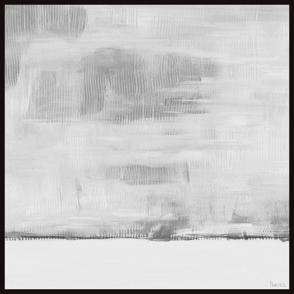 "Tall Fence" by Parvez Taj Floater Framed Canvas Abstract Art Print 24 in. x 24 in. JULNAS42