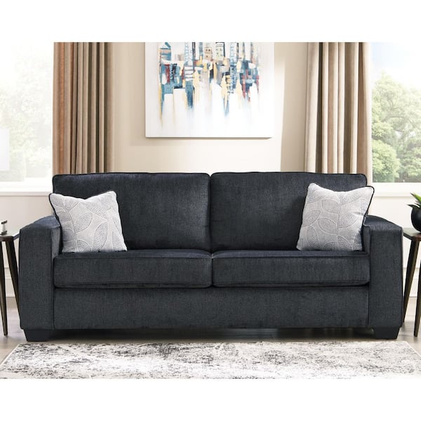 Altari 85 in. Black Solid Polyester Queen Size Sofa Bed
