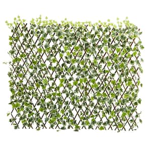Indoor/Outdoor 39 in. Artificial English Ivy Expandable Fence UV Resistant & Waterproof
