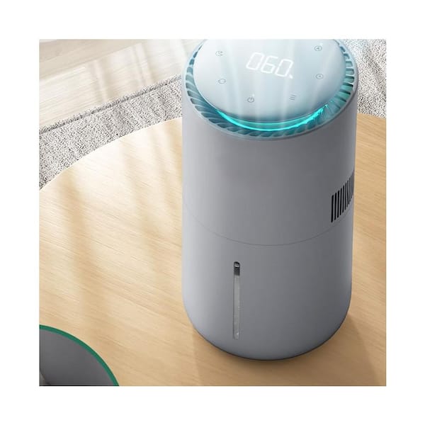 0.79 Gallon Plastic Evaporative Tabletop Humidifier with Auto Humidity and APP Control for Bedroom and Baby, Gray