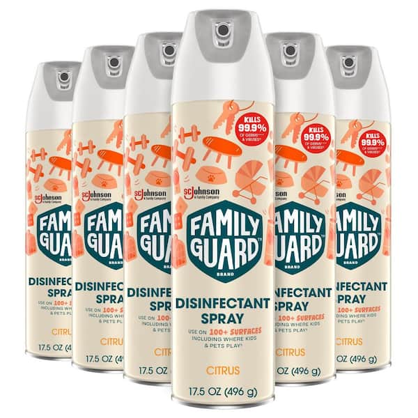 FAMILYGUARD 17.5 oz. Citrus Disinfectant Spray All Purpose Cleaner (6-Pack)
