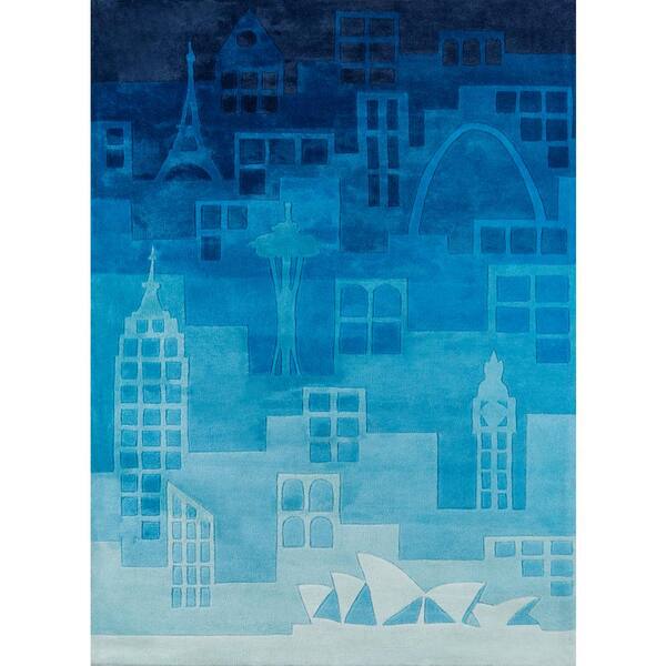 Momeni Young Buck Collection Blue 2 ft. x 3 ft. Area Rug