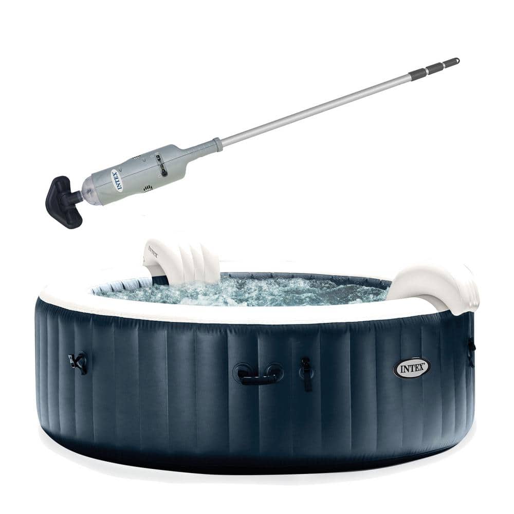 Handheld Vacuum Pool Vacuum with 6-Person Inflatable Hot Tub in Cobalt Blue price history on PriceWatchPro