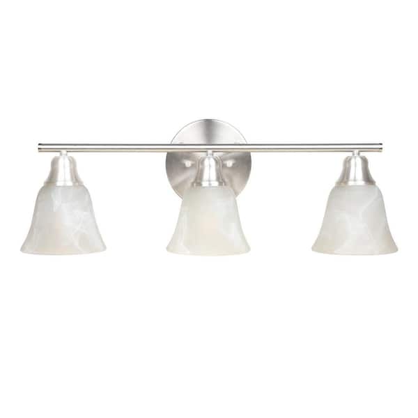 24 in. 3 Light Brushed Nickel Vanity Light Fixture