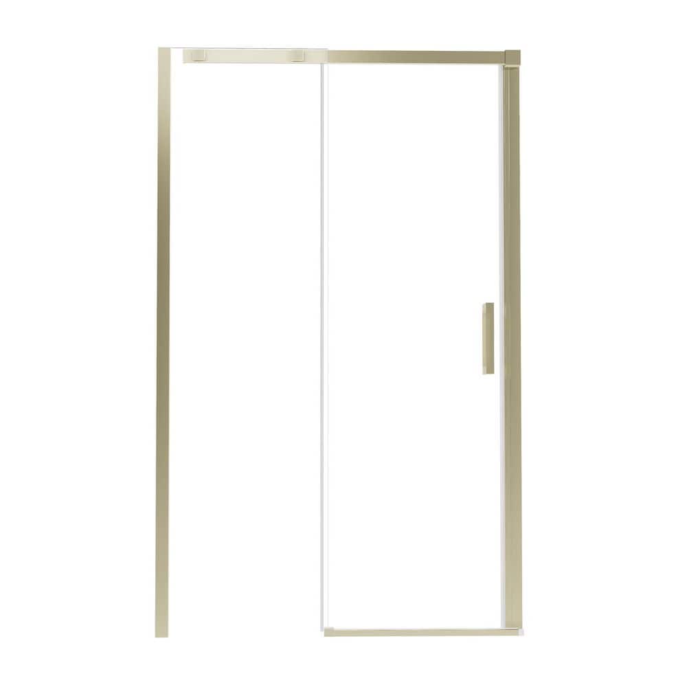 44-48 in. W x 74 in. H Sliding Framed Shower Door in Brush Goldwith Clear Tempered Glass price history on PriceWatchPro