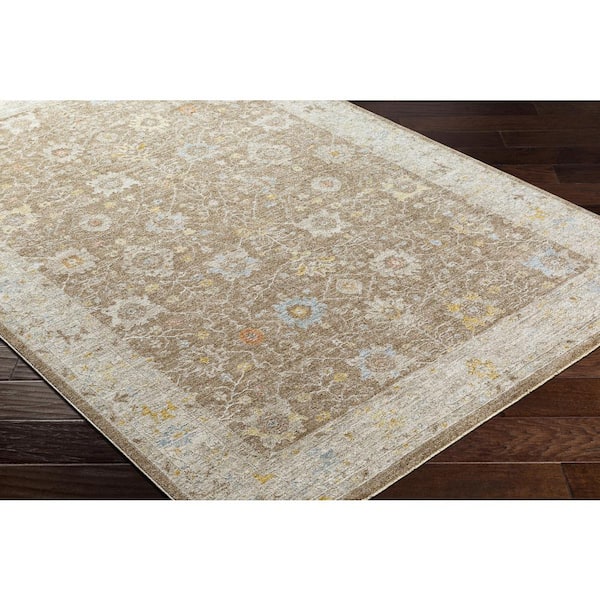 Avant Garde Brown 7 ft. 10 in. x 7 ft. 10 in. Round Traditional Area Rug