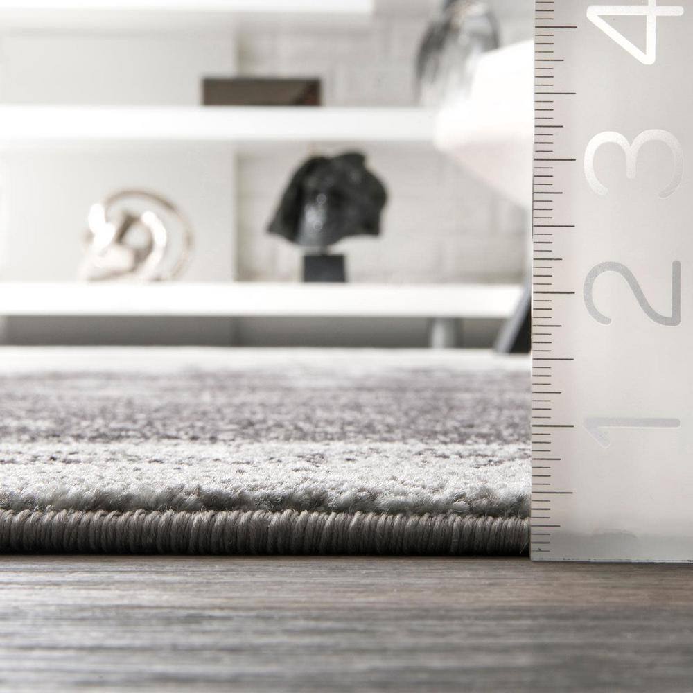 Black Abstract 10' x 14' Synthetic Easy Care Area Rug