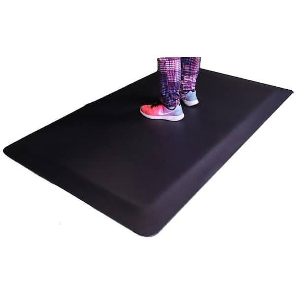 Rhino Anti-Fatigue Mats Black 2 ft. x 5 ft. x 9/16 in. Diamond Plate Anti- Fatigue Mat DTT24BX5 - The Home Depot