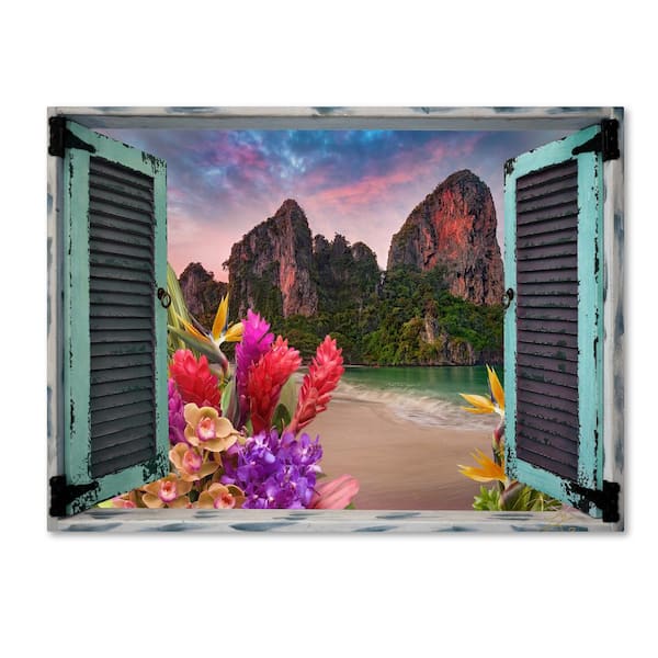 Trademark Art Leo Kelly 'Tropical Window to Paradise VI' Canvas Art