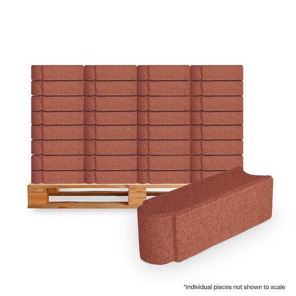 Edgerstone 12 in. x 3.5 in. x 3.5 in. River Red Concrete Edger (288-Pieces/282 lin. ft. /Pallet)