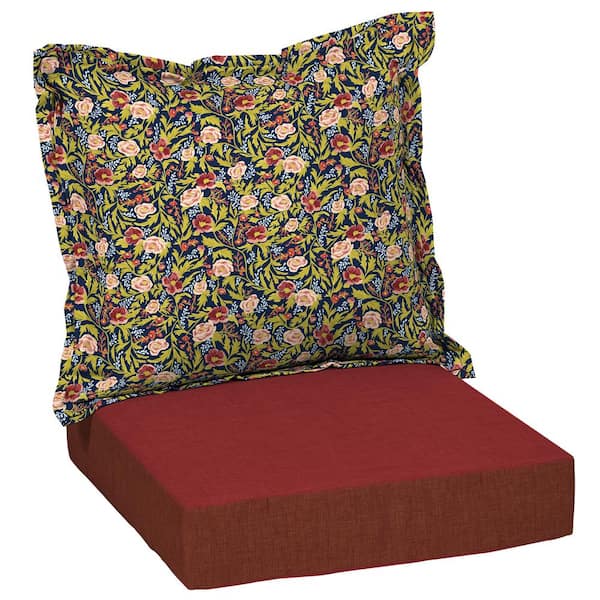 ARDEN SELECTIONS Artisans 45 in. x 24 in. Cecelia Floral Deep Seating Outdoor Lounge Chair Cushion Set