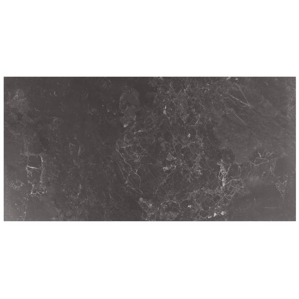Palazzo Nero Black 8 in. x 0.33 in. Semi-Polished Porcelain Floor and Wall Tile Sample price history on PriceWatchPro